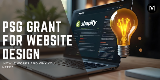 Small business owner exploring PSG Grant for website design funding
