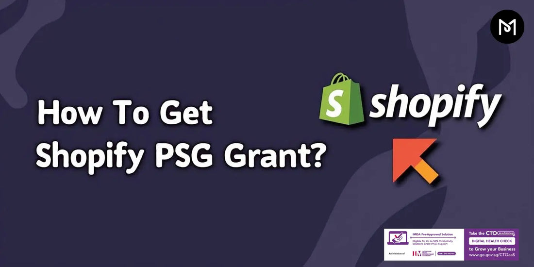 How to Get Shopify PSG Grant with Shopify logo and arrow icon.